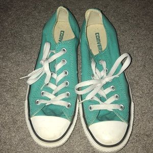 Teal colored converse